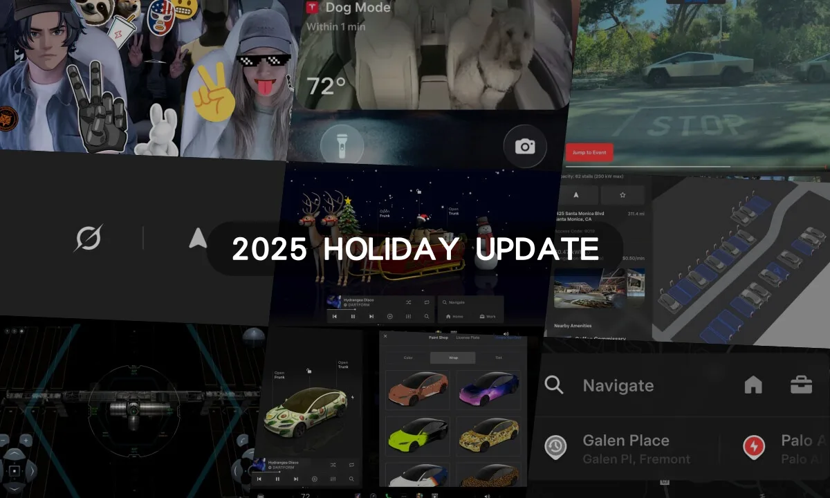 特斯拉聖誕節大更新 2025.48 版本：14項超多新功能，Grok可以控制導航！