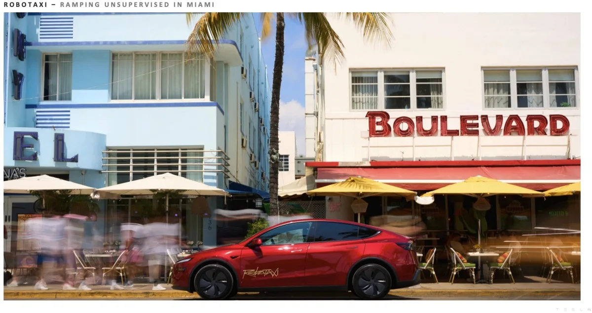 Robotaxi – Ramping Unsupervised in Miami：Tesla Robotaxi 在邁阿密 Boulevard 街頭上路