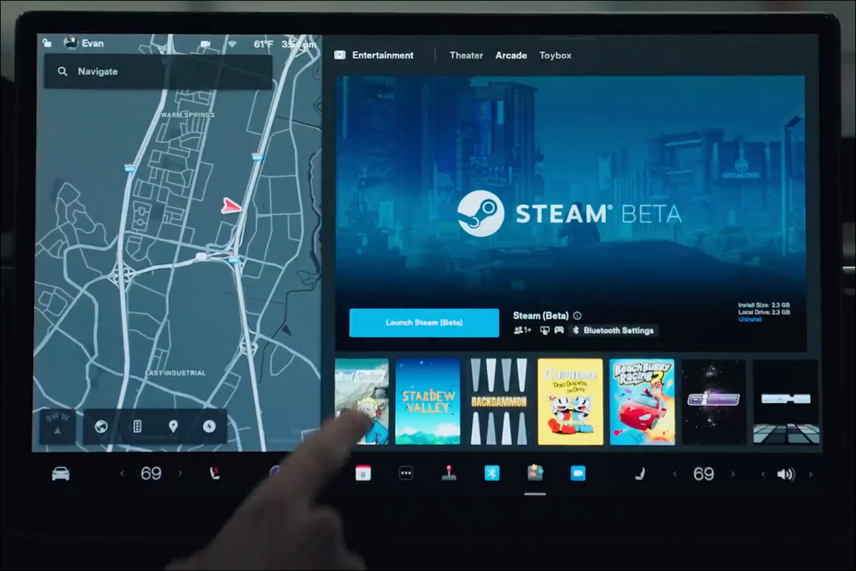 特斯拉 Model S、Model X 獨家功能,最新 Steam 遊戲平台終於來了! 1 特斯拉,Steam,tesla,2022.44.25.1