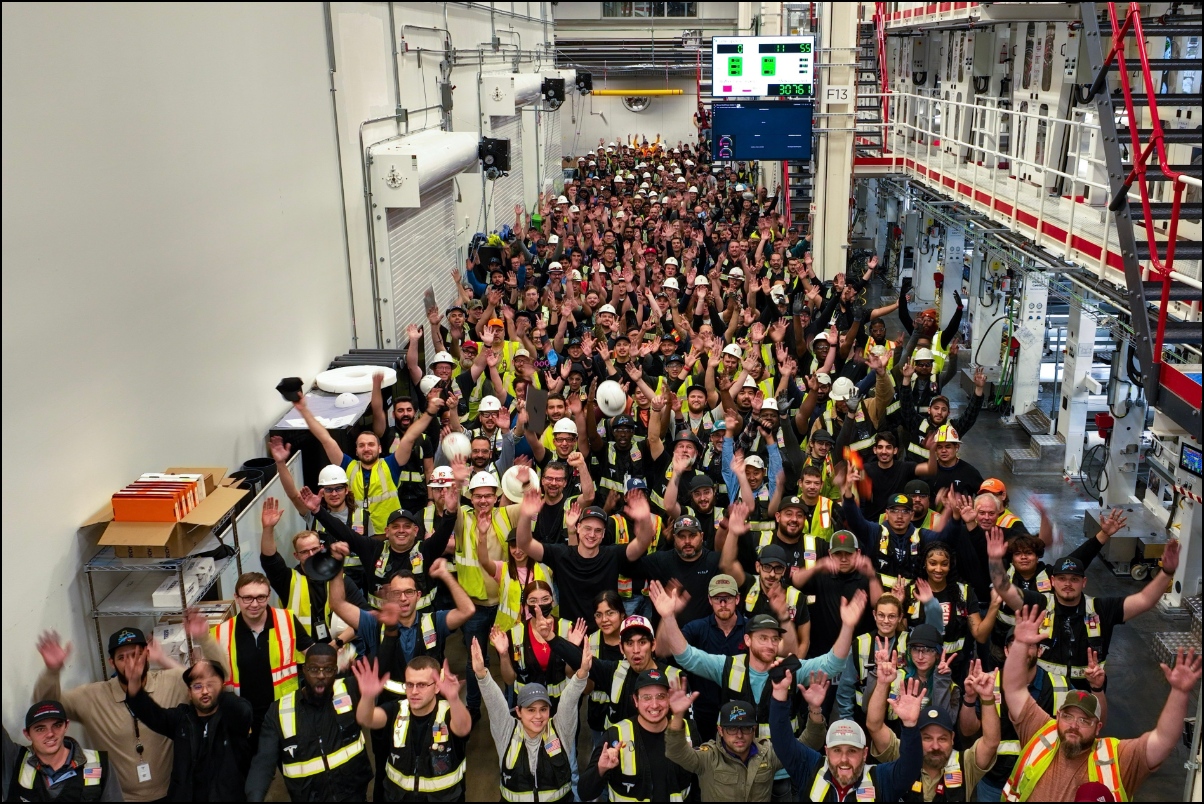 Tesla 慶祝 4680 電池產量每周可以生產 1,000 輛電車! 1