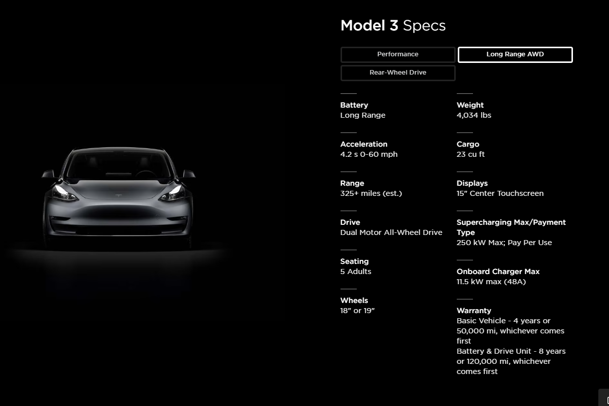 美國 Model 3 LR 回歸:便宜44萬台幣和採用磷酸鐵鋰 (LFP) 電池!? 1 Model 3 LR,Model 3 LR LFP