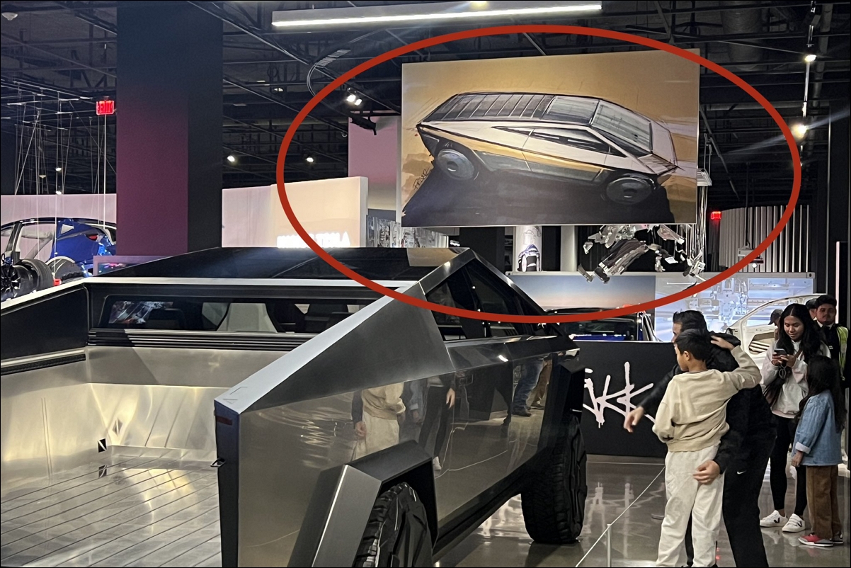 Tesla 雙門版 Cybertruck 設計圖,在洛杉磯彼得森博物館展示! 1 Tesla,Cybertruck
