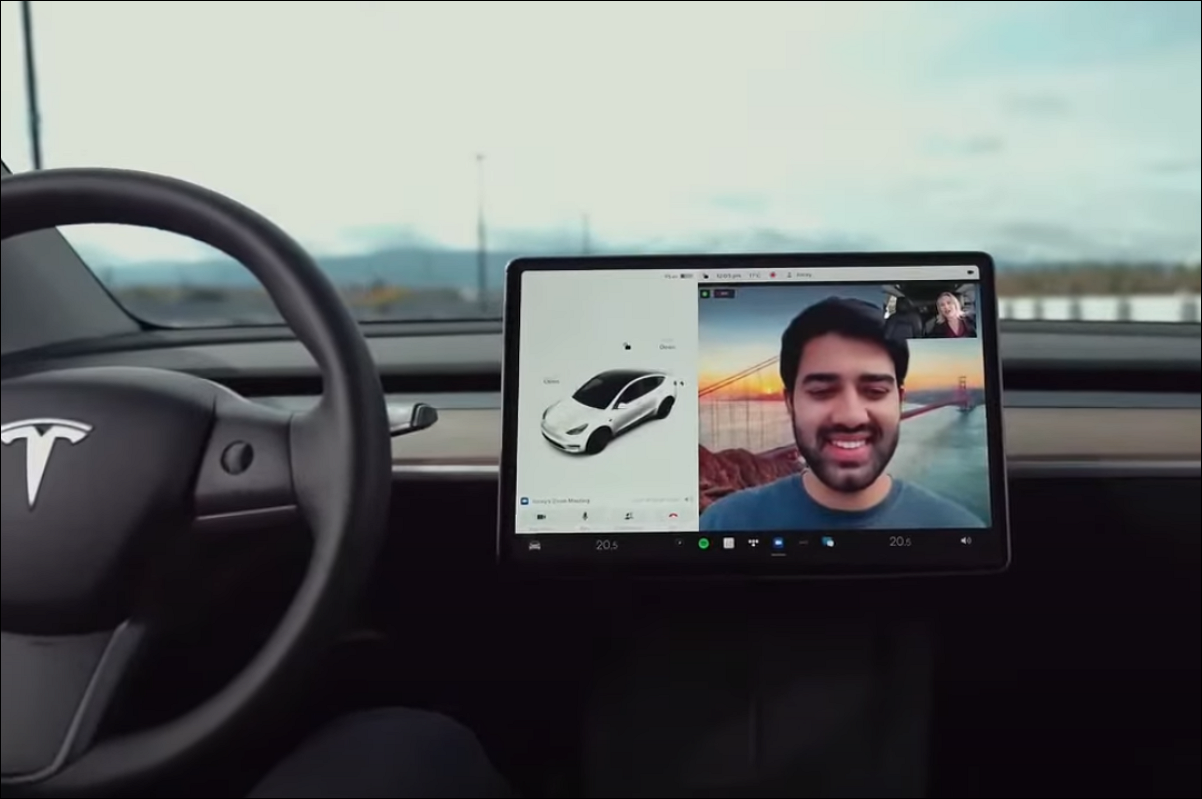 Zoom 公佈將在 Tesla 車內使用視訊會議,車內鏡頭將被打開! 1 Tesla,Zoom