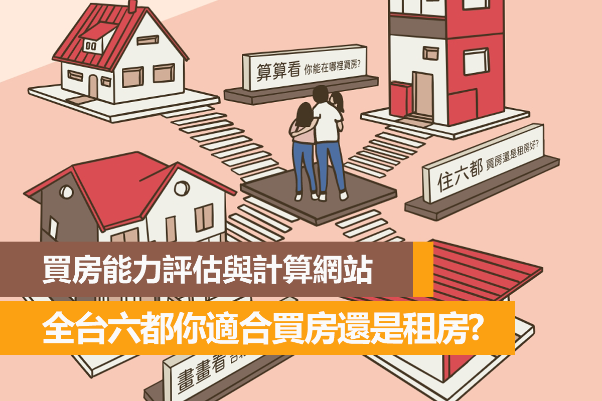 買房能力評估與計算網站,全台六都你適合買房還是租房? 1