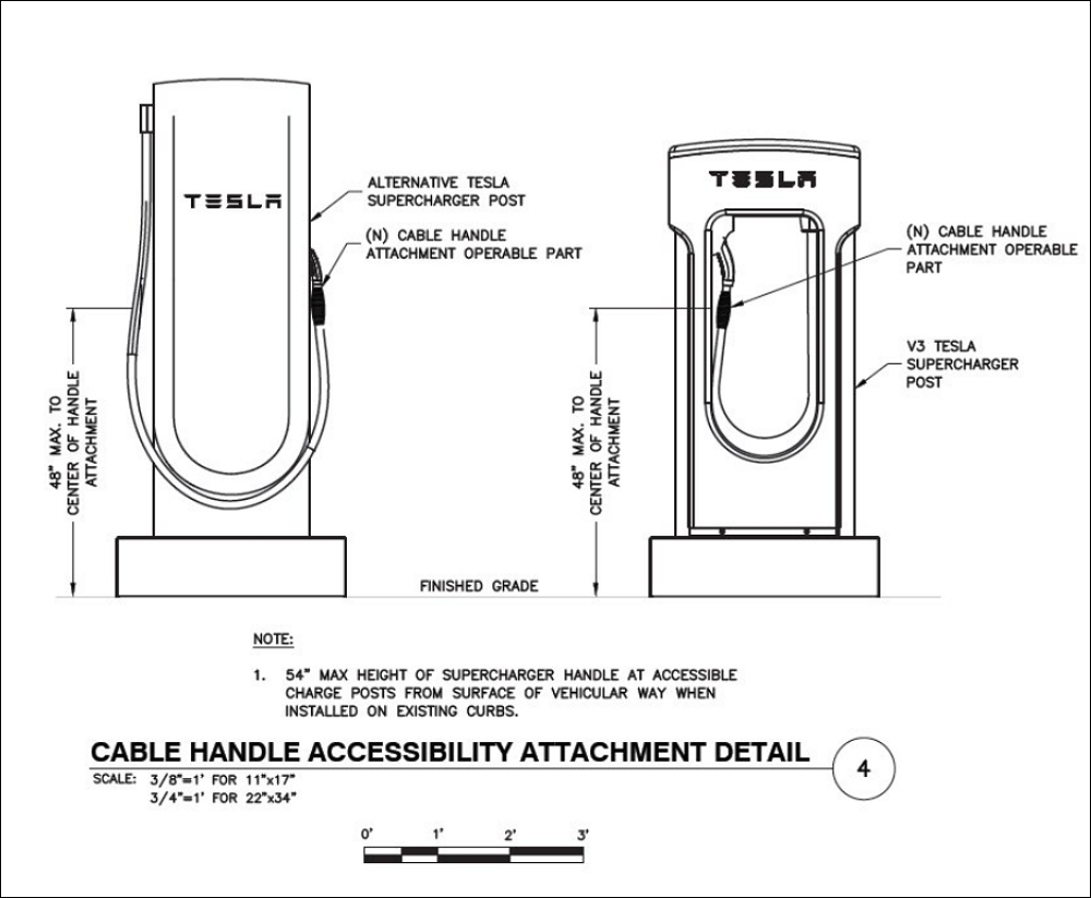 全新 Tesla V4 超級充電站設計圖曝光,外型更簡潔好看! 3 Tesla v4,v4,超級充電站