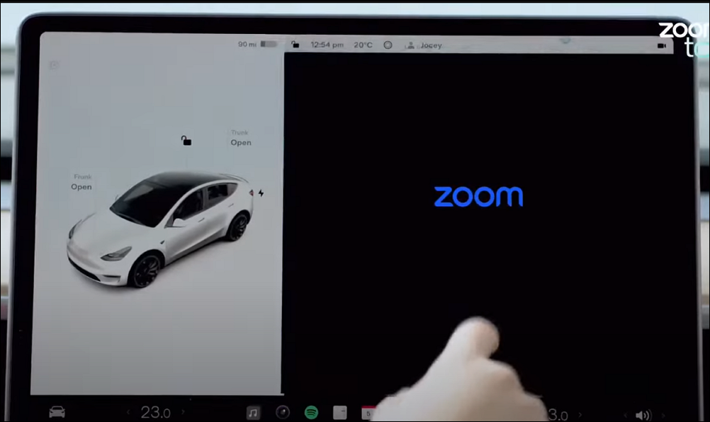 Zoom 公佈將在 Tesla 車內使用視訊會議,車內鏡頭將被打開! 3 Tesla,Zoom