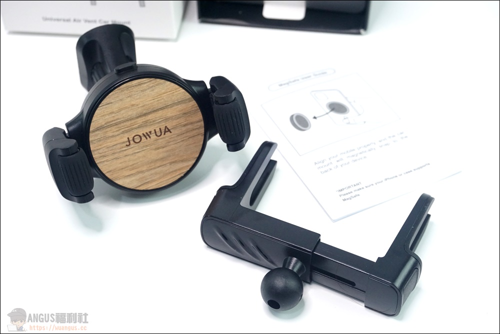 JOWUA 360度手機車架開箱,冷氣出風口專用質感、拆裝都方便! 5 JOWUA,360度 Roller Clamp,MagSafe