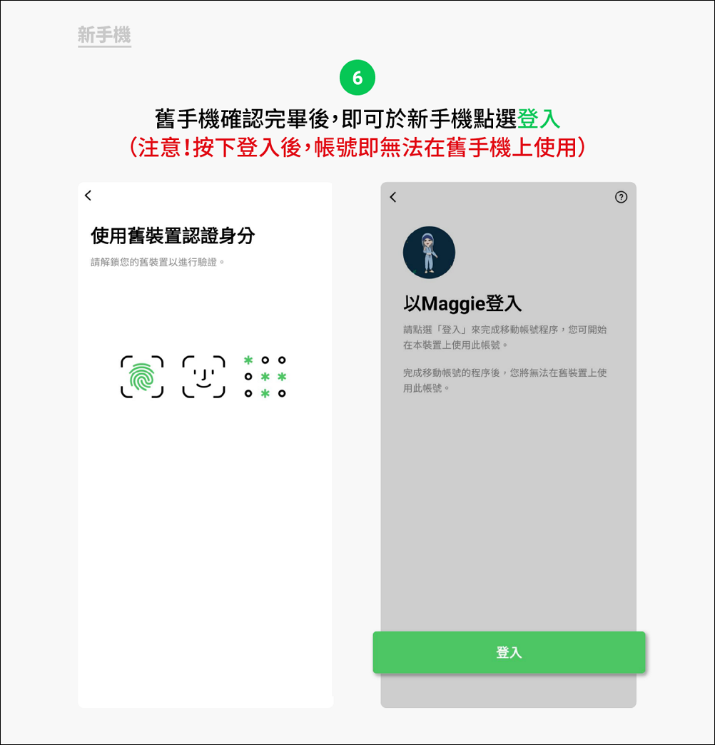 以行動條碼轉移帳號