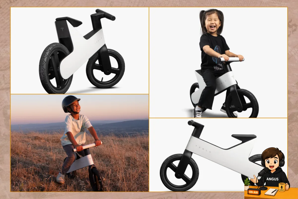 Tesla Balance Bike for Kids 兒童平衡車鎂合金車架黑白配色官方商店上架