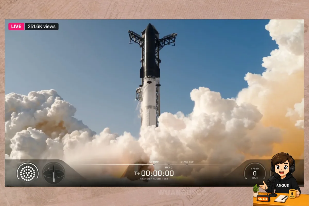 SpaceX 星艦第 13 次飛行測試升空,Starlink V3 衛星成功部署